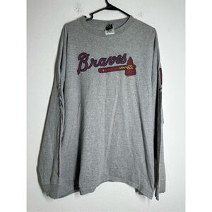 Nike Atlanta Braves Nike  Long Sleeve Shirt Size XXL Gray